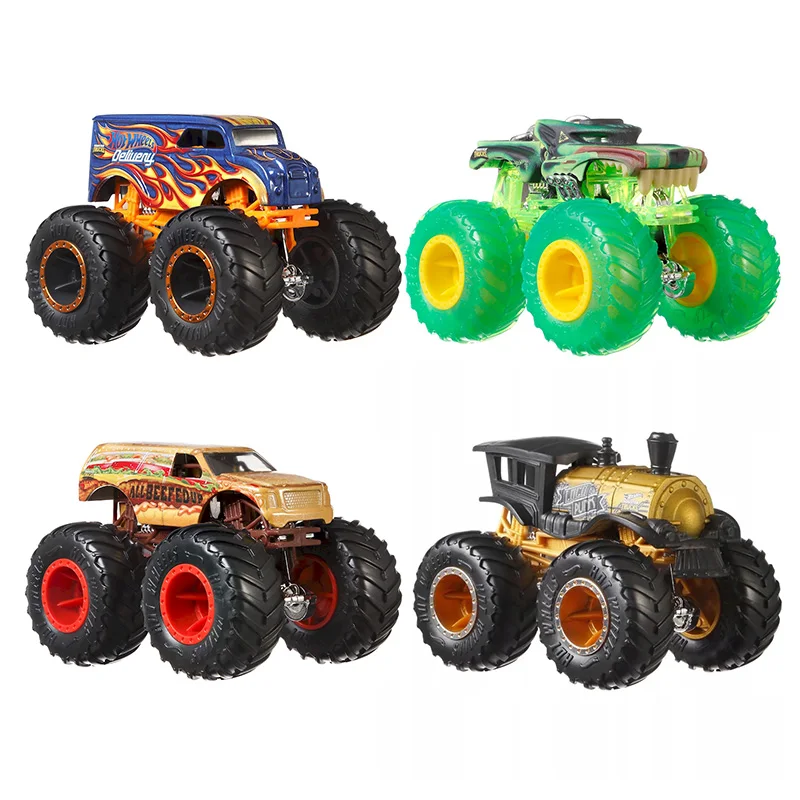 Original Hot Wheels Monster Trucks Giant Shape Alloy Car Model Accessories Toys for Boys Wild Muscle Aesthetics Off-Road Vehicle images - 6