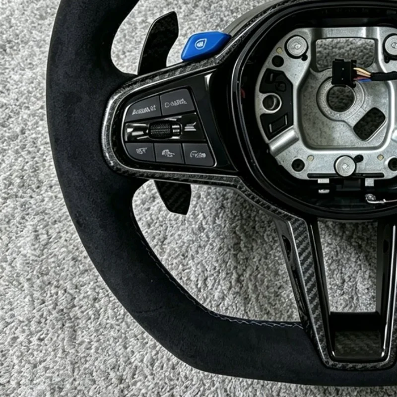 Фото Спортивный руль из карбона CS, прямые поставки с завода, для BMW G05 G08 G11 G12 G15 G20 G22 G30 G31 G36 G38 G87 M3 G80 M4 G82 G42 M5 №5