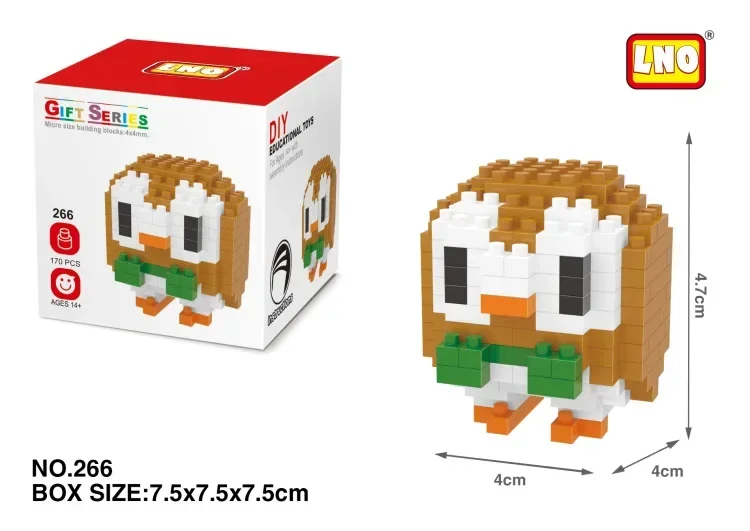 LNO Pokemon микро строительные блоки Rayquaza Rowlet Mega Charizard 3D модель Cyndaquil Kyogre Grookey