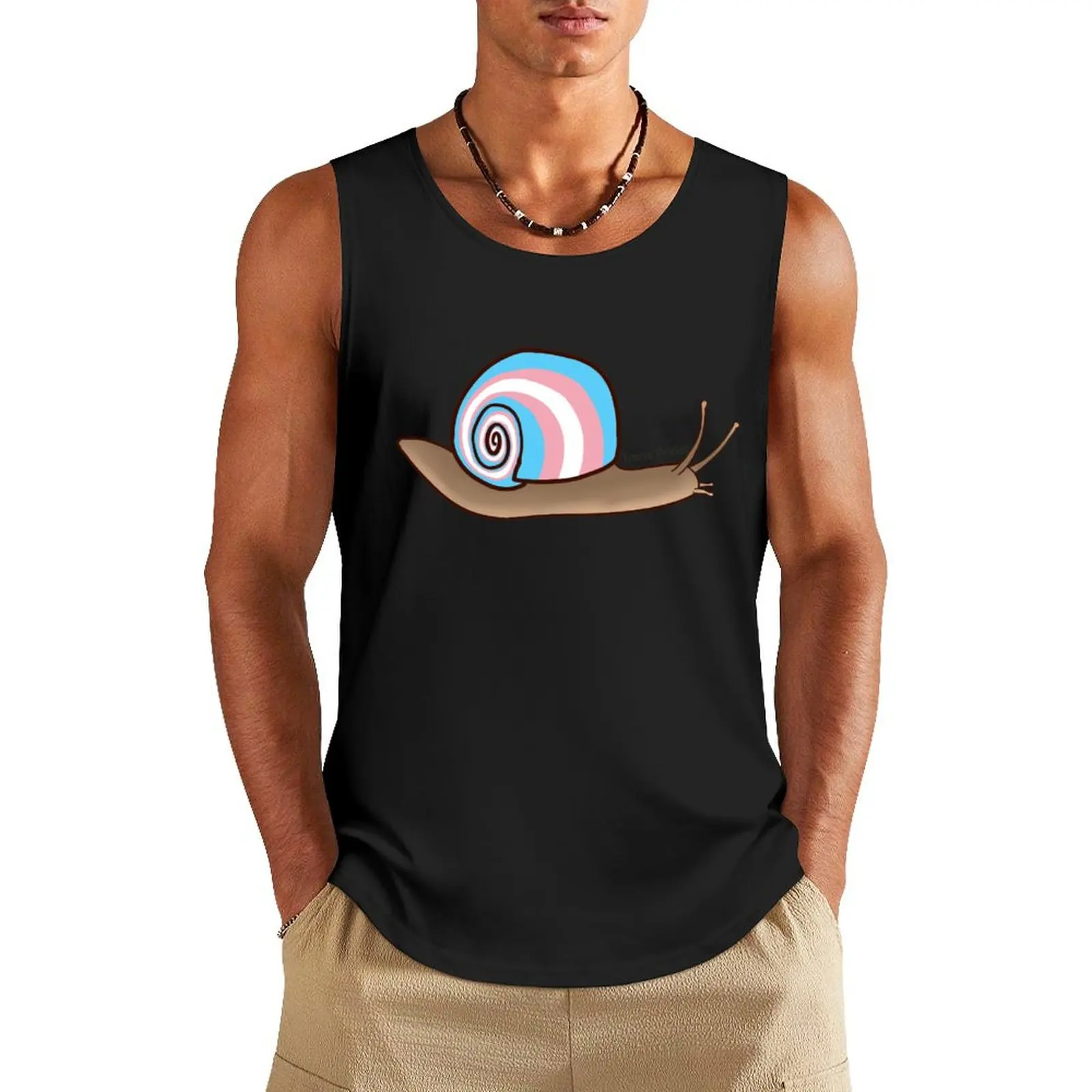 Trans Pride Snail Tank Top 100% хлопок мужской
