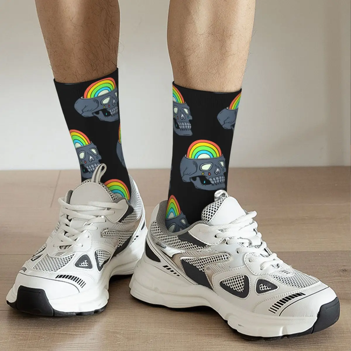 Радужные носки для взрослых Skeleton радужные унисекс мужские женские