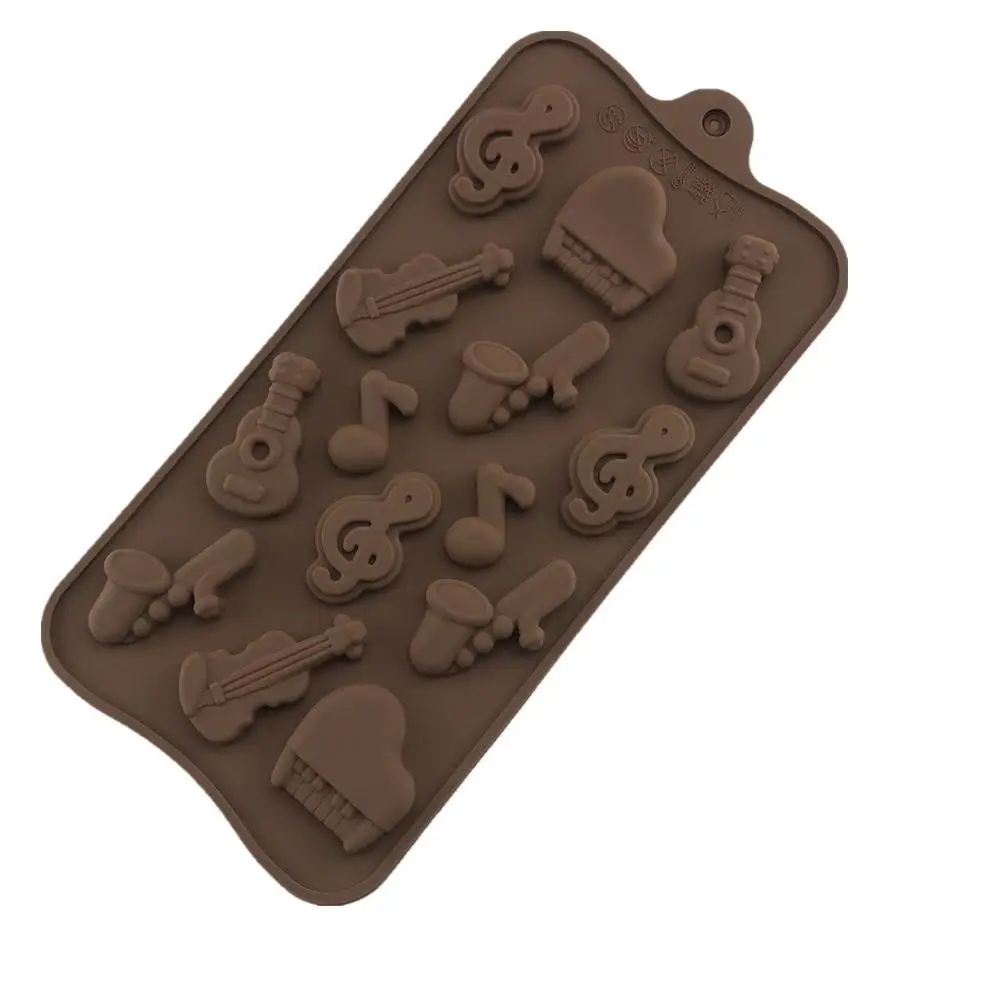 

14 Pcs / Set Molds Of Silicone To Make Cakes Mousse Jelly Candy Chocolate With Musical Instrument Shape fastshipping