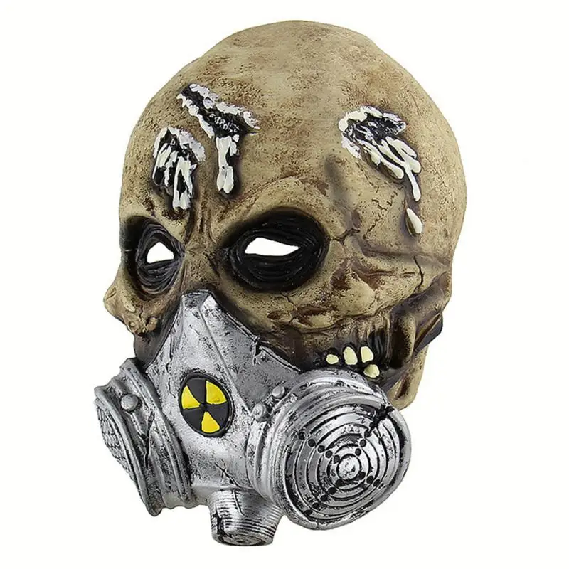 

Cosplay Halloween Horror Biochemical Gas Mask Skull Cover Creative Full Face Performance Prop Accessories Latex Character