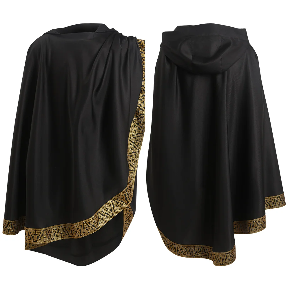 

Black Adam Cosplay Costume Hooded Cloak Outfits Halloween Carnival Party Suit