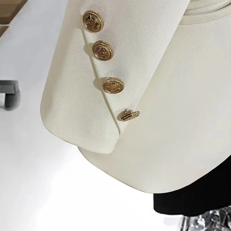 High-end Luxury Designer Clothing Long Sleeve Blazer Women Suit Korean Fashion Spring Autumn Jacket Tops Slim Fit Office Ladies