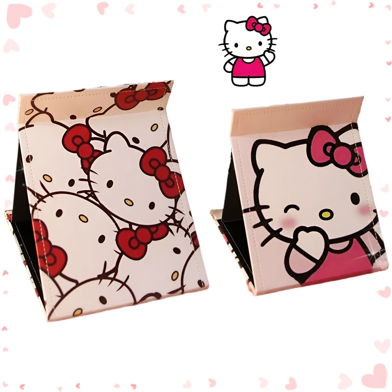 

Kawaii Sanrio Hello Kittys Cosmetic Mirror Cinnamoroll Cartoon Cute Beauty Student Dormitory Desktop Folding Mirror Toy Girls