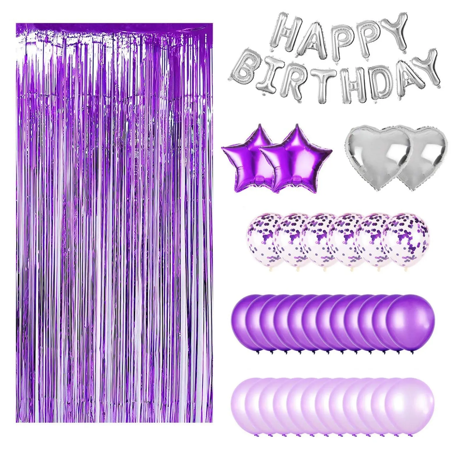 

Premium-Quality 37pcs/Balloons Set Indoor & Outdoor Purple Birthay Party