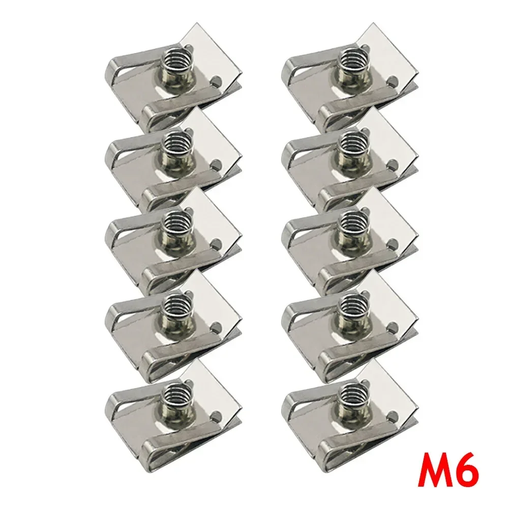 

10 шт. зажимы U-типа из нержавеющей стали с резьбой M6 M5 M4 M8 8 мм 5 мм 6 мм 4 мм язычковые гайки для автомобиля, мотоцикла, скутера, квадроцикла, мопеда