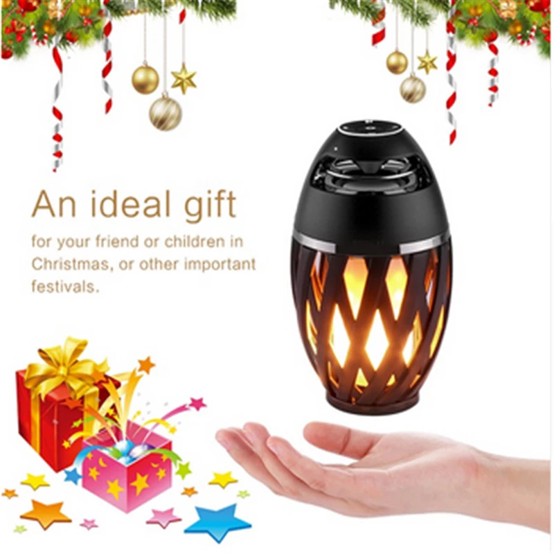 

Outdoor Mini Bluetooth Multi-function Torch Speaker Flame Speaker Waterproof Speaker Colorful Atmosphere Light Party Decoration