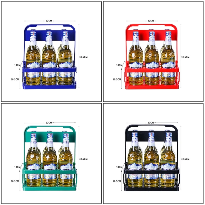 

Reusable 6 Pack Beer Bottle Carrier Drink Caddy Holder Holding Container Durable Foldable Bar Liqueur Wine Beer Rack Basket Cup