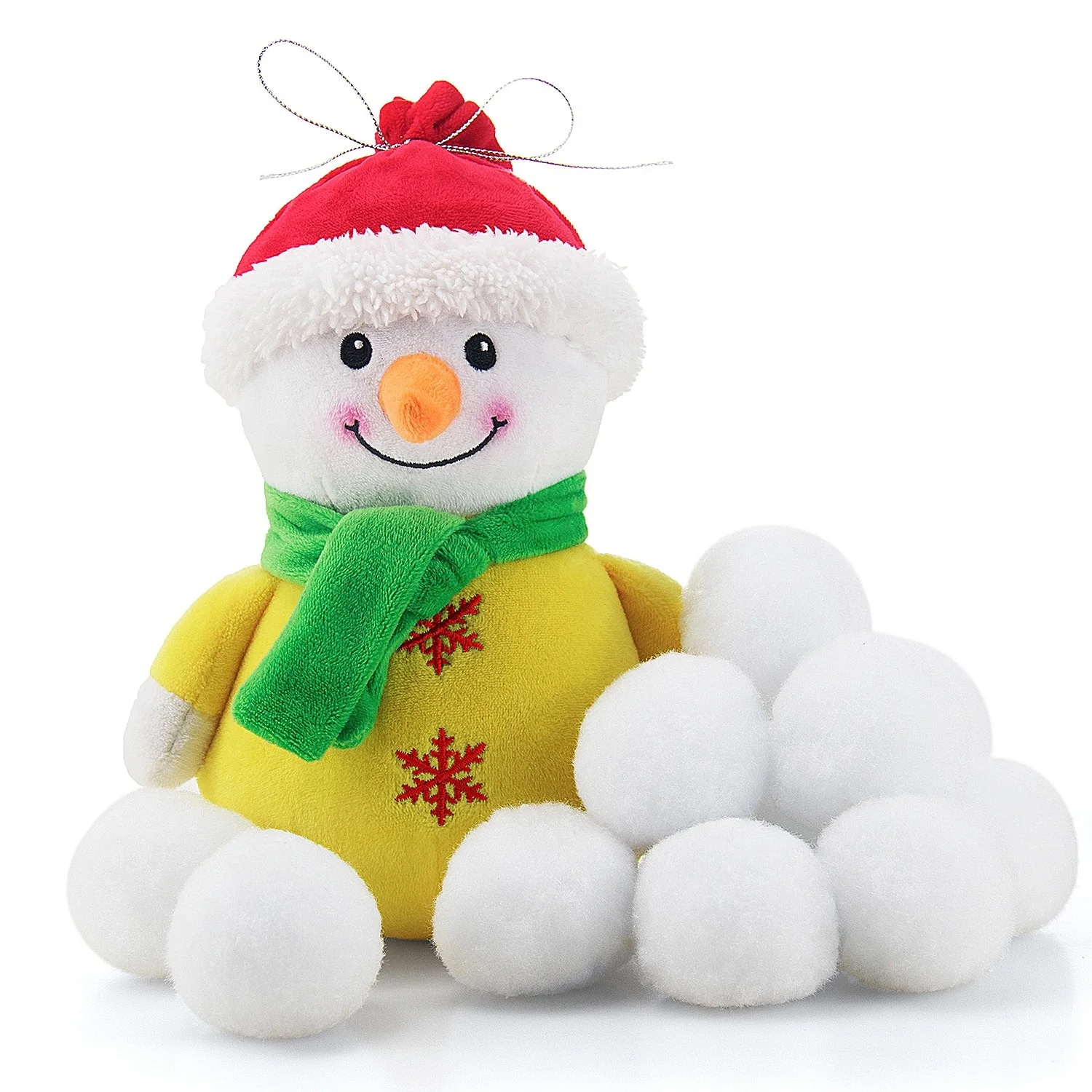 

Christmas Snowman Dolls and Snowball Toys, Christmas Plush Stuffed Figures, Christmas Party Gift Toys for Kids