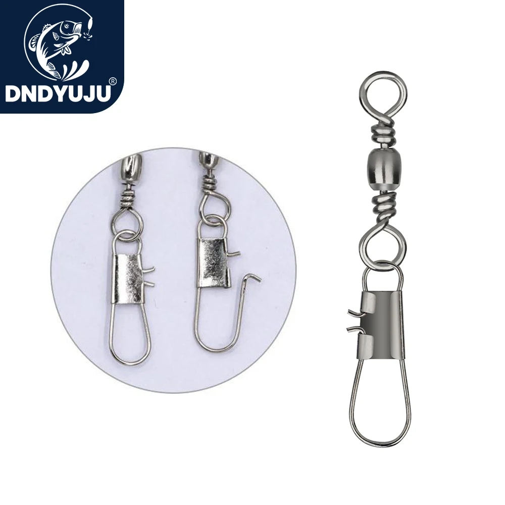 DNDYUJU 10X-50X рыболовный соединитель для приманки, подшипник, поворотный Вертлюг для рыболовного крючка, штифт для приманки, снасть, рыболовные аксессуары
