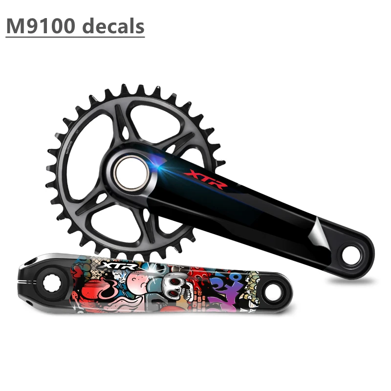 Горный велосипед MTB XTR M9100 кривошипная наклейка зубчатая пластина защита