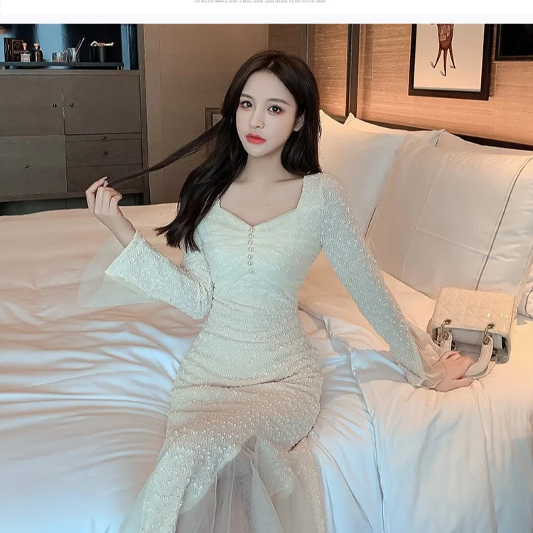 

2023 Skirt Black Sexy Style Slim Mid Length Underlay Plus Size es Vestidos Women Dress