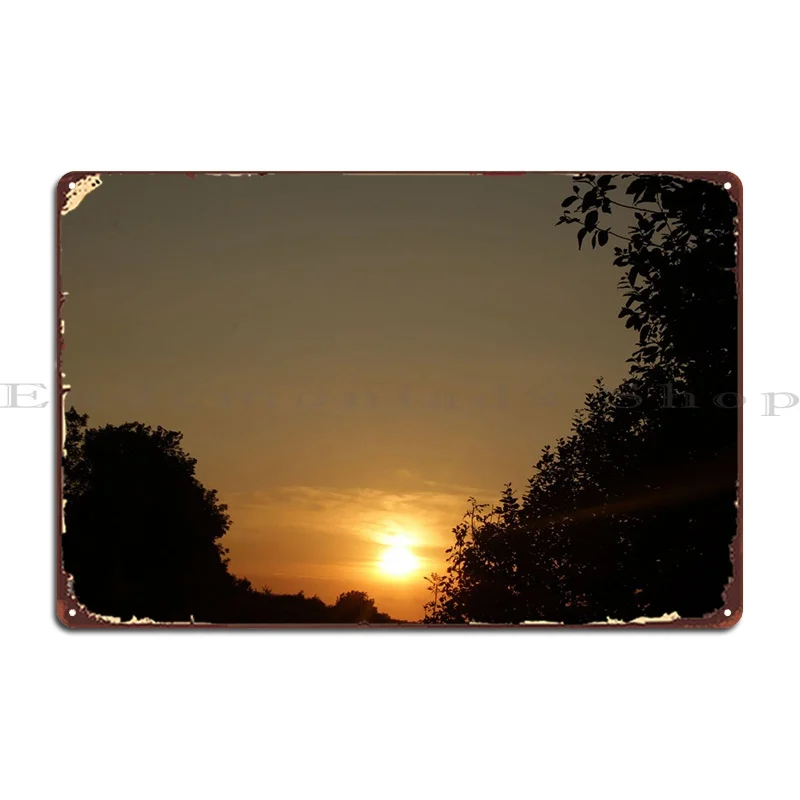 

Sun Set Metal Plaque Poster Personalized Retro Bar Cave Character Cinema Tin Sign Poster