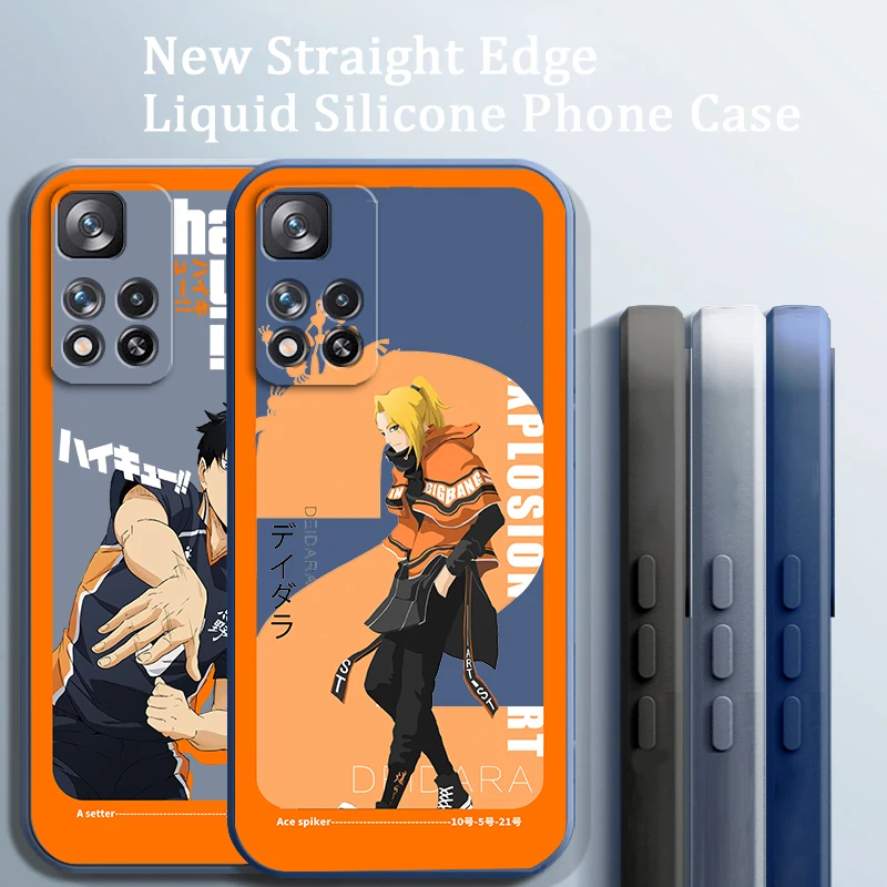 

Anime Haikyuu Japan Cartoon Liquid Rope TPU Funda Phone Case For Xiaomi Redmi Note 11 11S 11T 10S 10 9S 9T 9 8T 8 Pro Plus 5G
