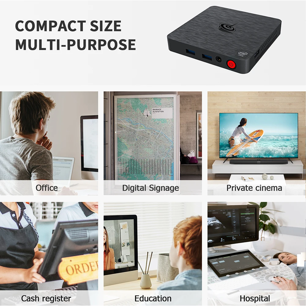 Beelink T4 Pro мини-ПК Intel Apollo Lake процессор N3350 Windows 10 4K 4 Гб 64 5 8 ггц WiFi BT4.0 1000M AC Wifi