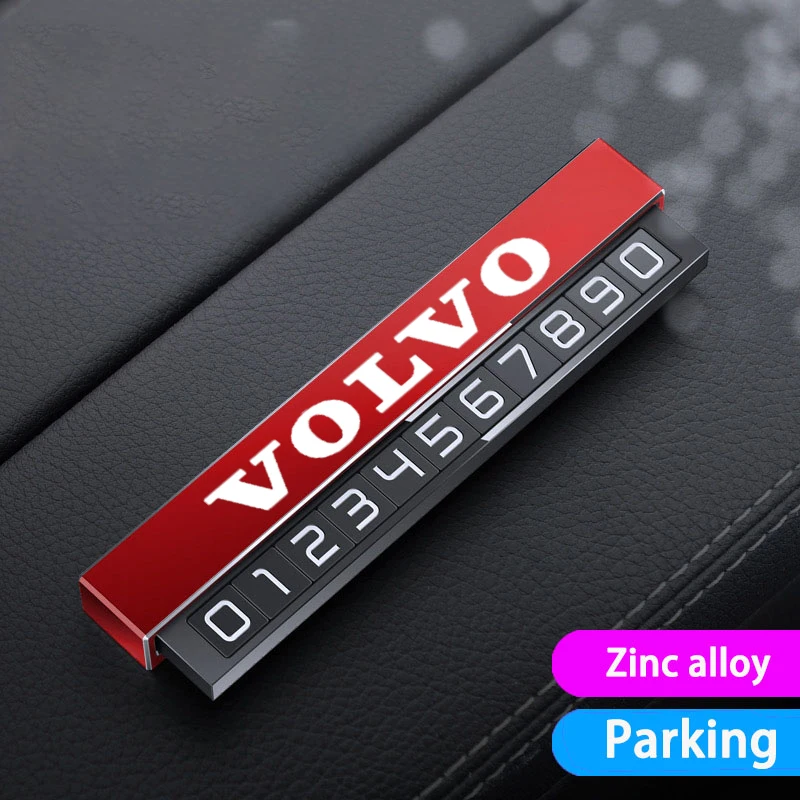 

For Volvo C30 C70 V40 V60 V90 S90 S60 XC60 90 One-Click Hid Car Temporary Parking Card Phone Number Drawer Hideable Parking Card