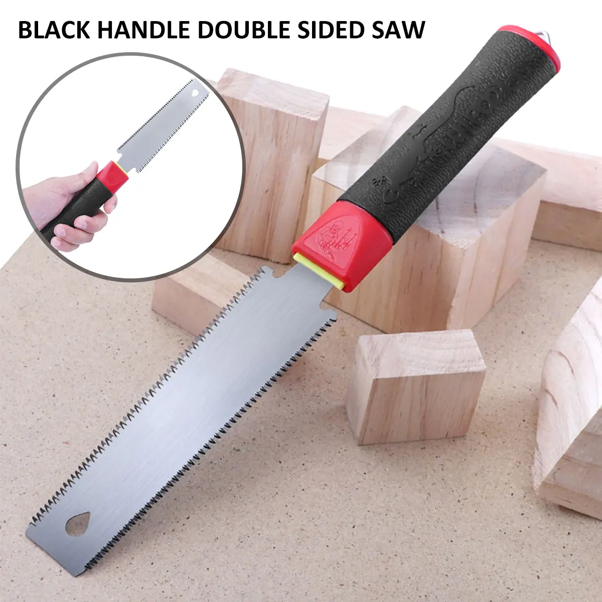 

Пила ручная с двойной окантовкой, легкое гибкое лезвие с нескользящей ручкой, портативный ручной измельчитель для деревьев