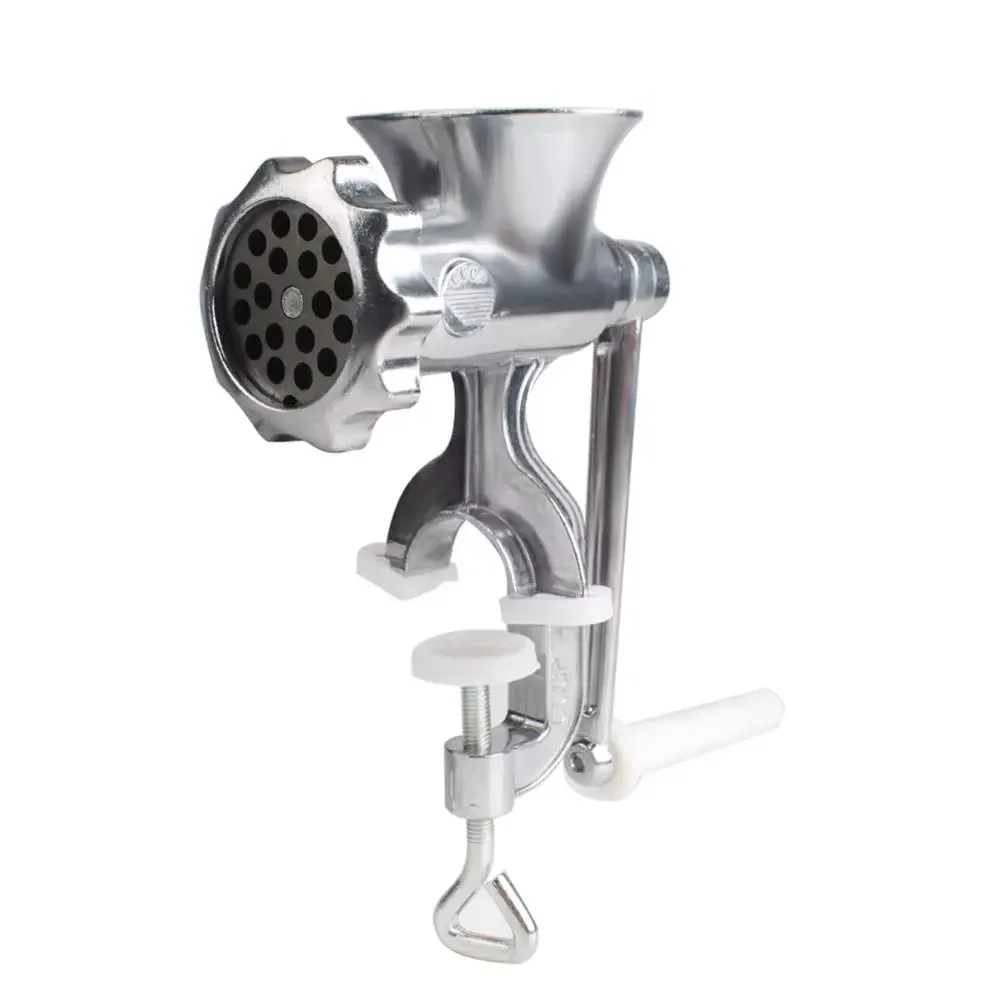 

Hand Tool Aluminum Alloy Kitchen Home Cast Iron Meat Grinder Table Hand Mincer Tool On Desk Outside Travel