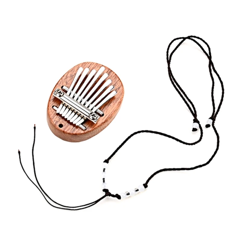 

Mini Kalimba 8 Keys Portable Thumb Piano with Lanyard Exquisite Finger Musical Marimba Instrument Gift for Kids Adult