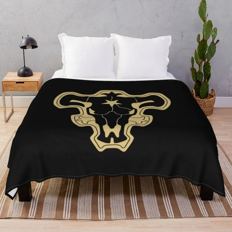 

Black Clover Black Bulls Blanket Coral Fce Decoration Ultra-Soft Throw Thick blankets for Bed Sofa Travel Cinema