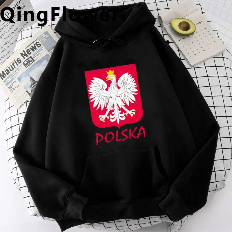 

Poland hoodies men vintage sweat y2k streetwear Pullover Hood man Fleece Hooded Shirt