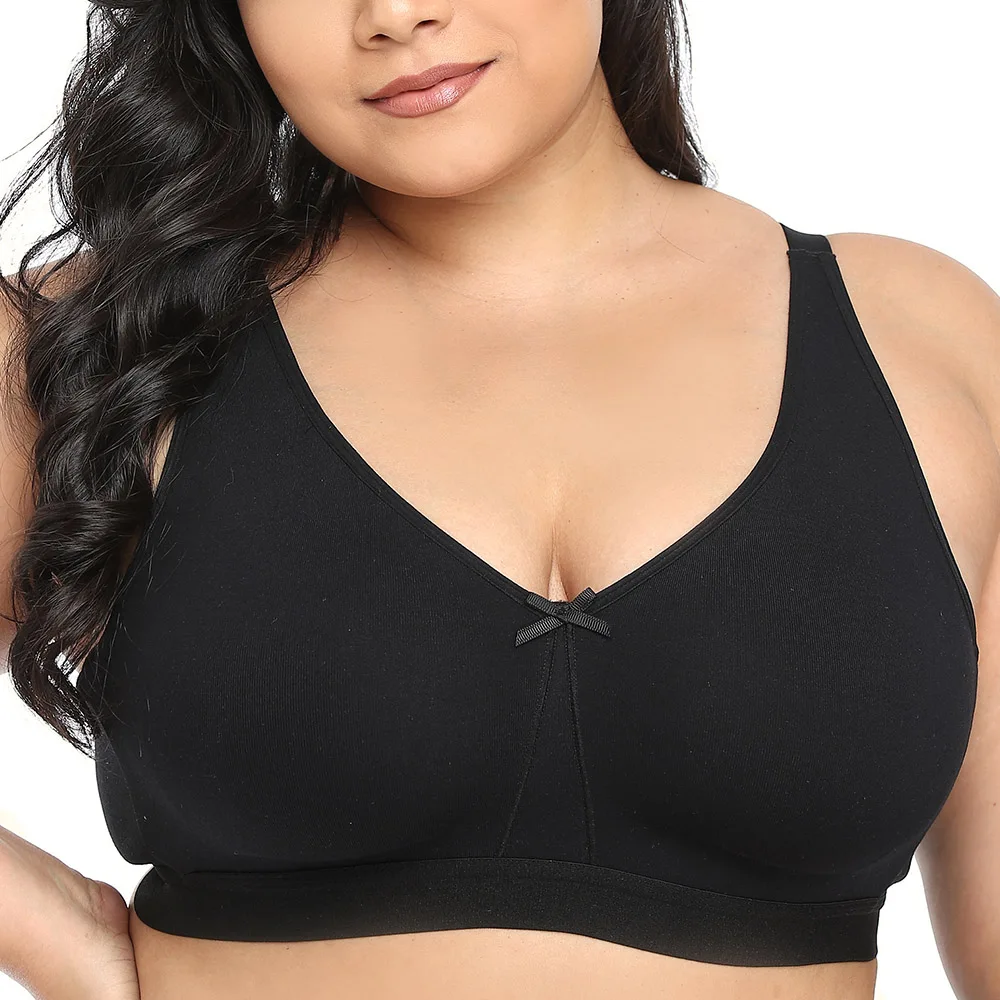 

New Plus Size Bra Underwear Cotton Wireless Full Large Cup Seamless Ultra-thin Woman Bras Minimizer Big Size C D E F G H I