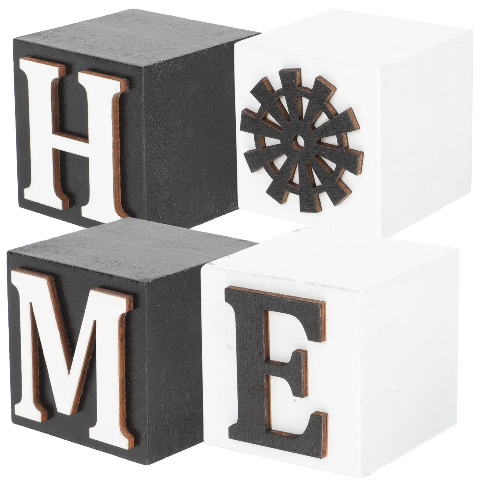 

Home Block Signs Sign Farmhouse Word Rustic Letter Tiered Tray Blocks Freestanding Decor Box Tabletop Wooden Decorations Free