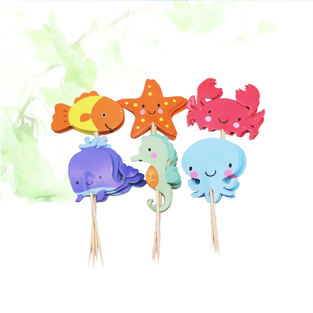 72 шт. украшения для кексов топпер на день рождения палочка принадлежности тортов