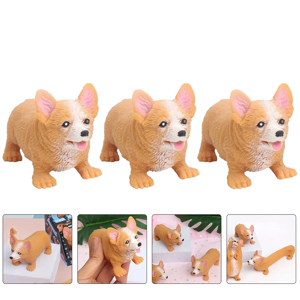

3 Pcs Toys For Adults Toys Toy Bouncy Ball Dog Toys Kids Sensory Fidget Aldult Stress Pressure Tpr Squeeze Child