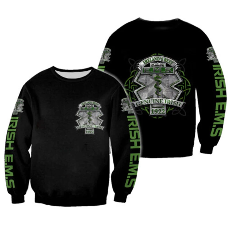 Свитер мужской с длинным рукавом и 3D-принтом в стиле Харадзюку