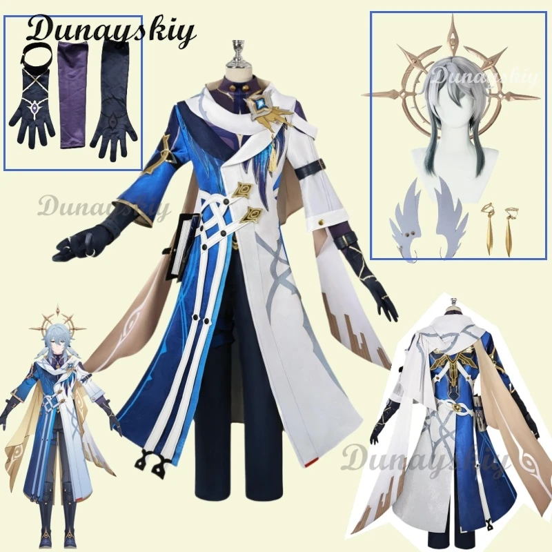 Honkai Star Rail Sunday Косплей Костюм Парик Униформа Новые скины Серьги Книжный реквизит