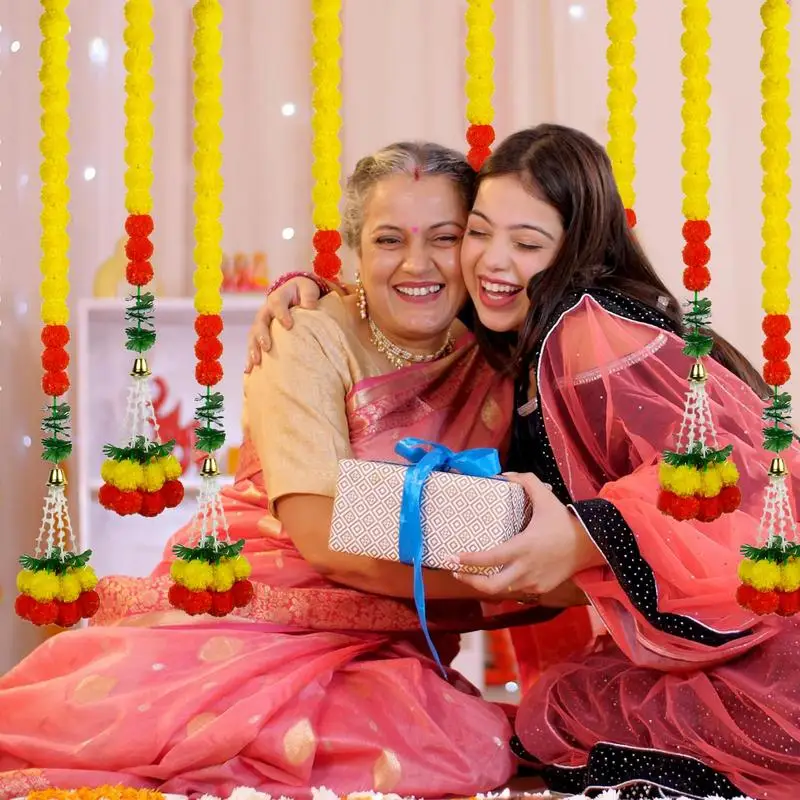 Цветочная гирлянда 5 футов цветы календулы гирлянды Дивали цветочные украшения