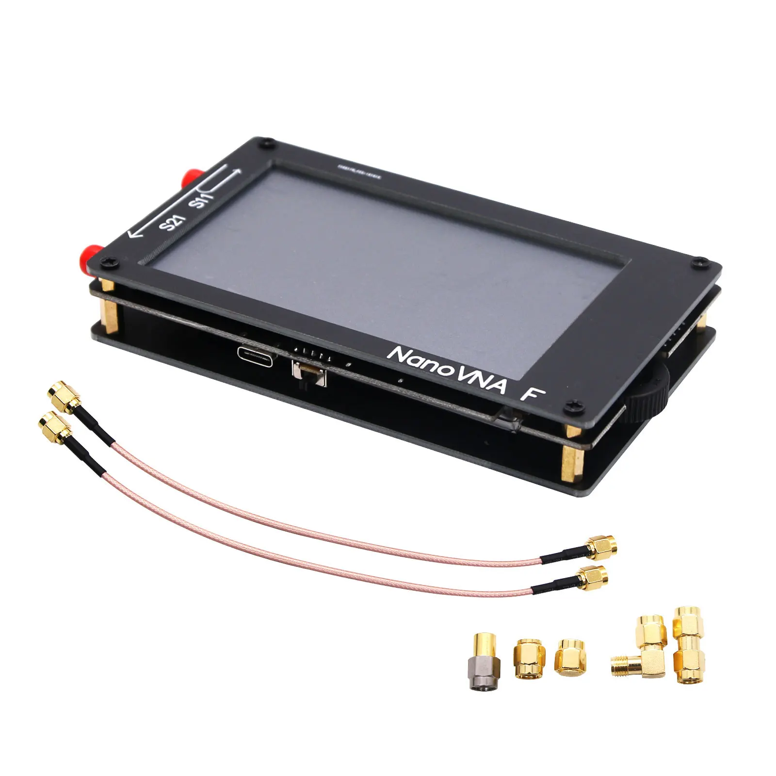 

4.3" LCD Display Glass Fiber Case NanoVNA-F 50KHz-1000MHz HF VHF UHF VNA Vector Network Analyzer Kit