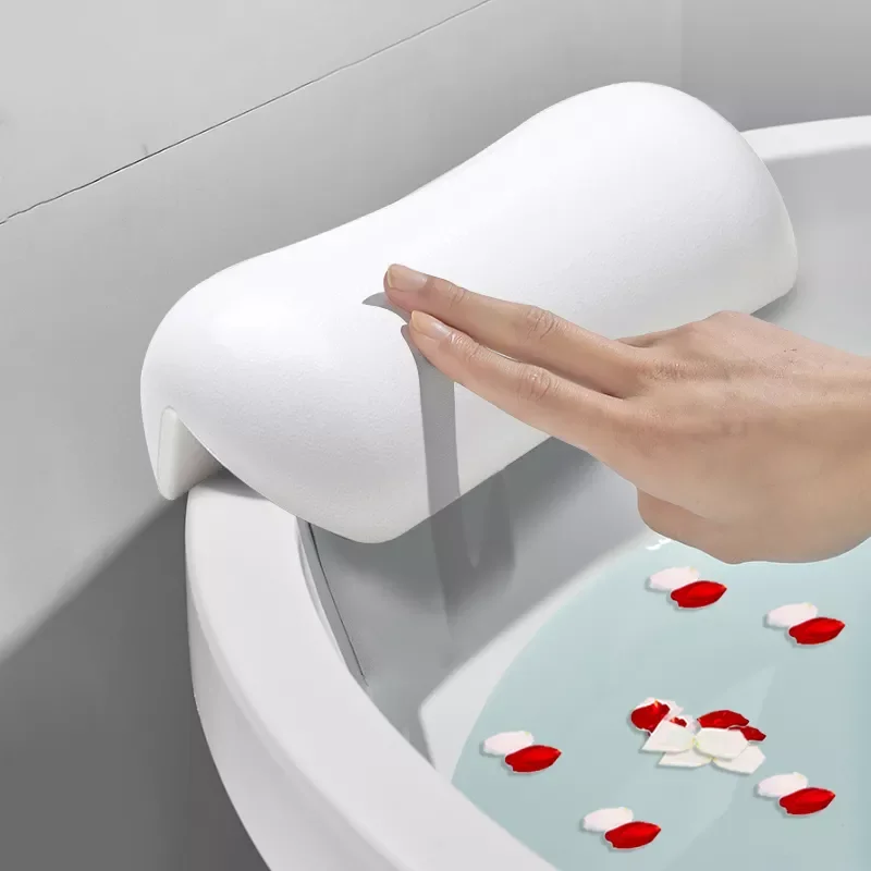 

2022 Bathtub Headrest Soft Waterproof Bath Pillows with Suction Cups Easy To Clean Bathroom Accessories