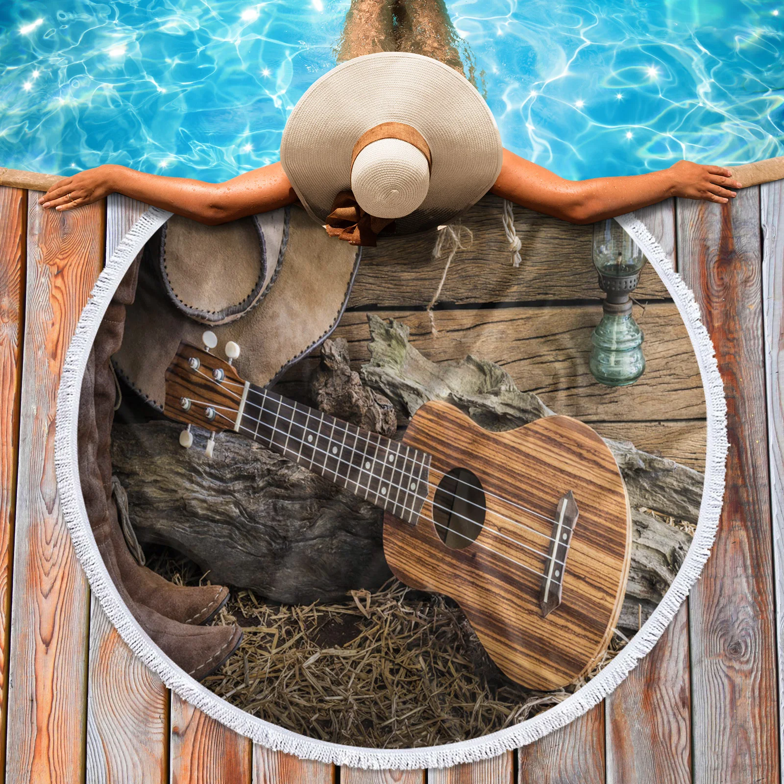 Гитарная шапка с сеном впитывающее банное полотенце для ванной комнаты мягкое