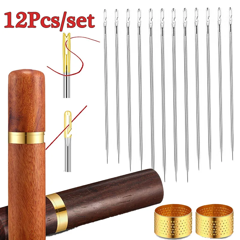 

12 шт., кольцо для шитья из нержавеющей стали