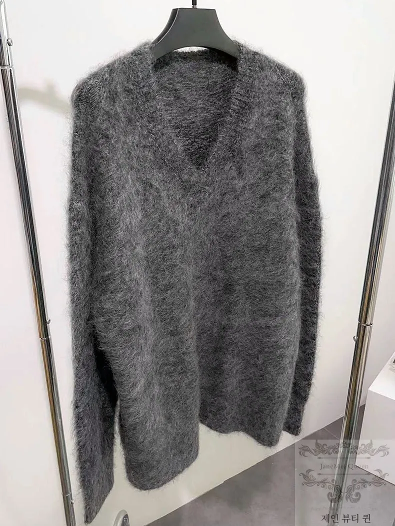 Европейский и американский осенне-зимний новый пуловер женский свободный свитер