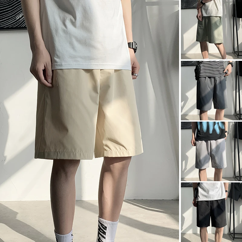 

2022 Summer Casual Shorts Solid Color Multi-Pocket Fashion Men Work Shorts Plus Size Beach Cargo Shorts M-5Xl Short Sweatpants