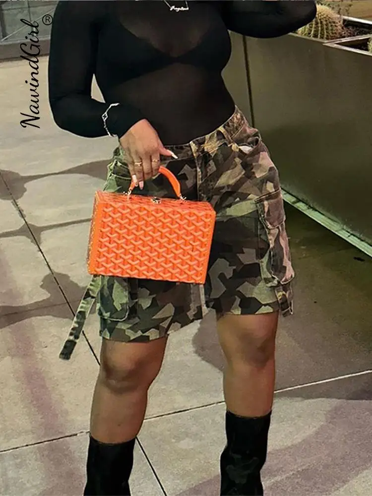 

Casual Camouflage Pocket Shorts Women 2023 Summer Loose Bandage Baggy Short Pants Female Y2K Streetwear Zipper Button Bottom