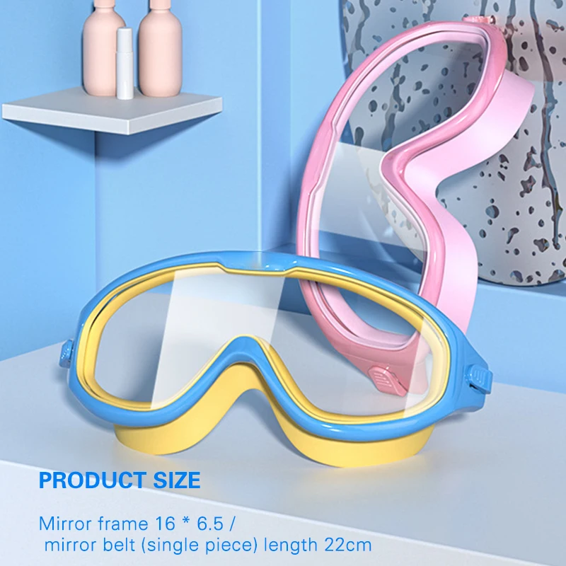 

Kid's Diving Goggles for Swimming Anti-Fog Glass Snorkel Gear with Ear Plugs Swimming Glasses for Summer Soft Silicone XR-Hot
