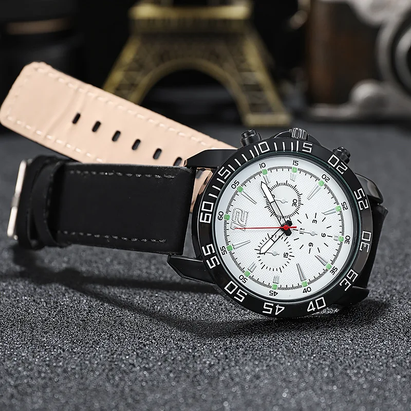 2023 New Night Light  Business  Men's Outdoor Multifunctional  Quartz Genuine Leather Watch