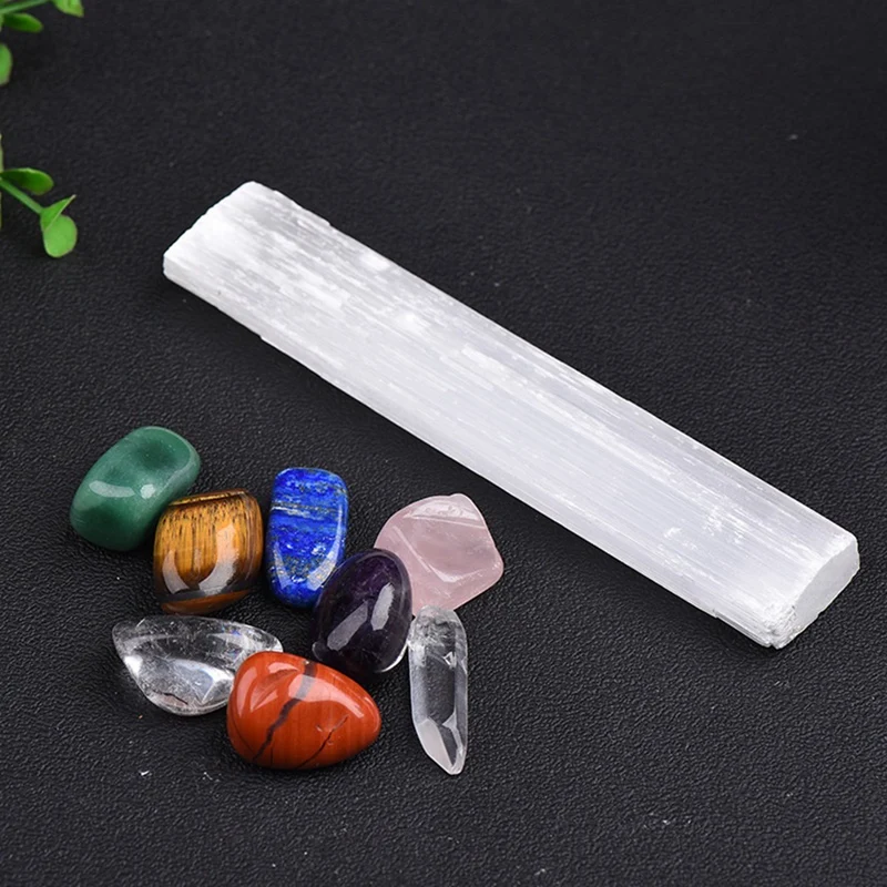 Natural Selenium Stone Chakra Jewelry Pendulum Crystal Crushed Colorful Gemstone Ornaments Seven-Color Energy Gems