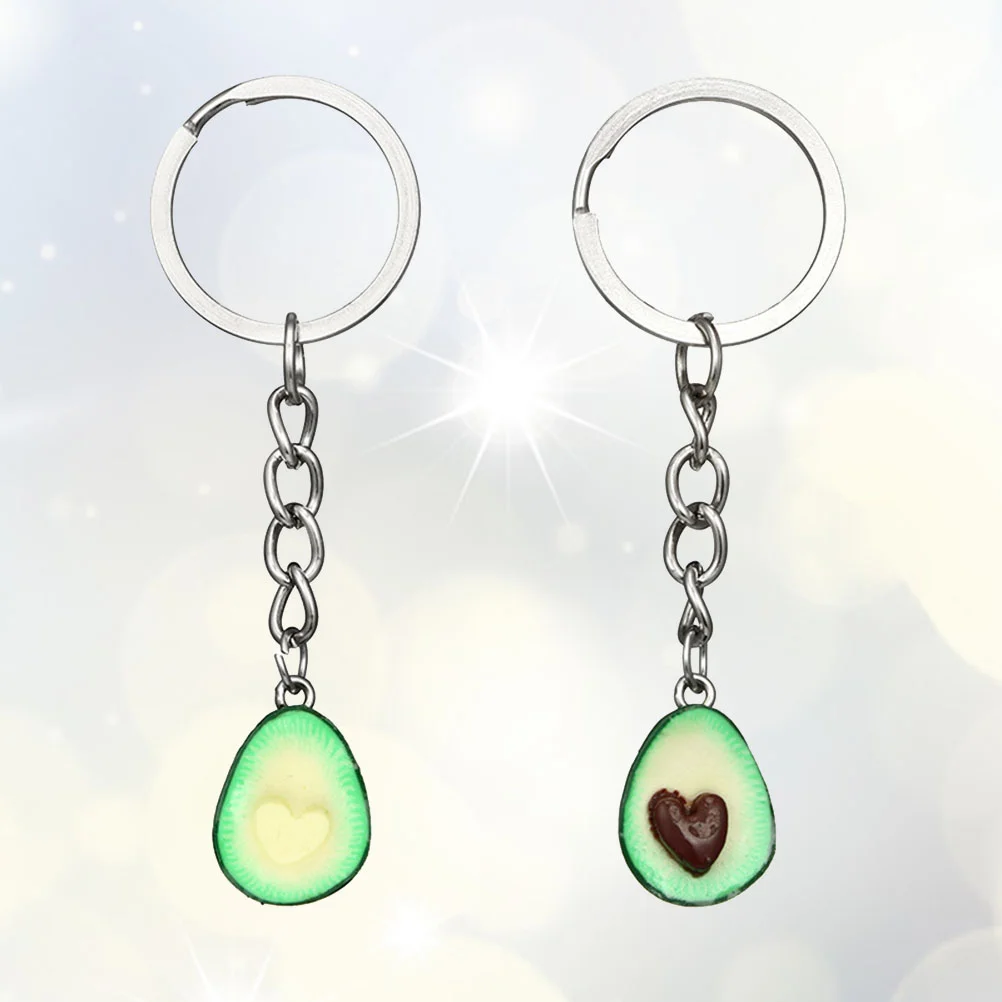 2 шт. брелок для ключей с авокадо кулон глиняный подарок друзей пары в форме