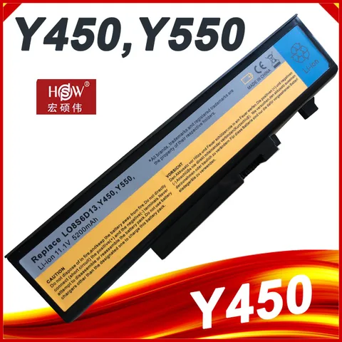 Аккумулятор для ноутбука Lenovo IdeaPad Y550, Y550A, Y550P, Y450, Y450A, Y450G, 55Y2054, L08O6D13, L08S6D13, L08L6D13