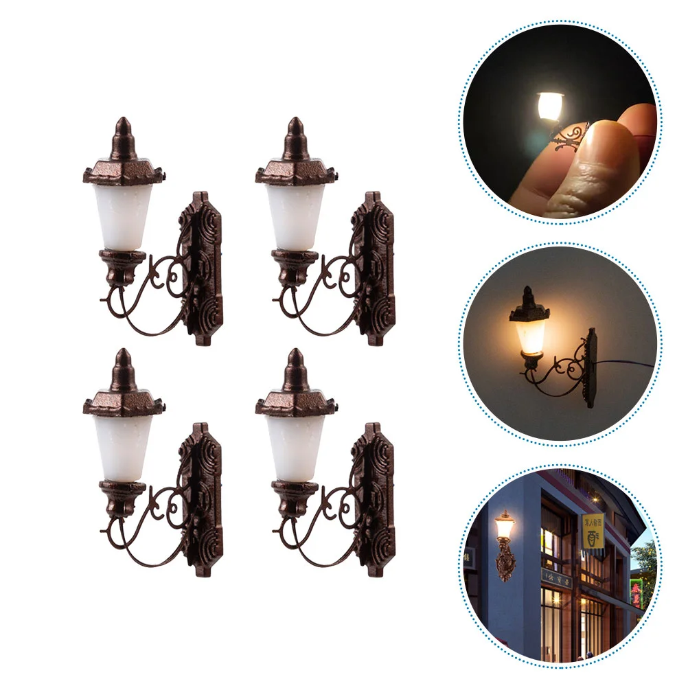 

Wall Lamp Miniature Mini Light Lights Model House Sand Table Lamps Tiny Sconces Furniture Street Led Diy Post Sconce Micro Decor