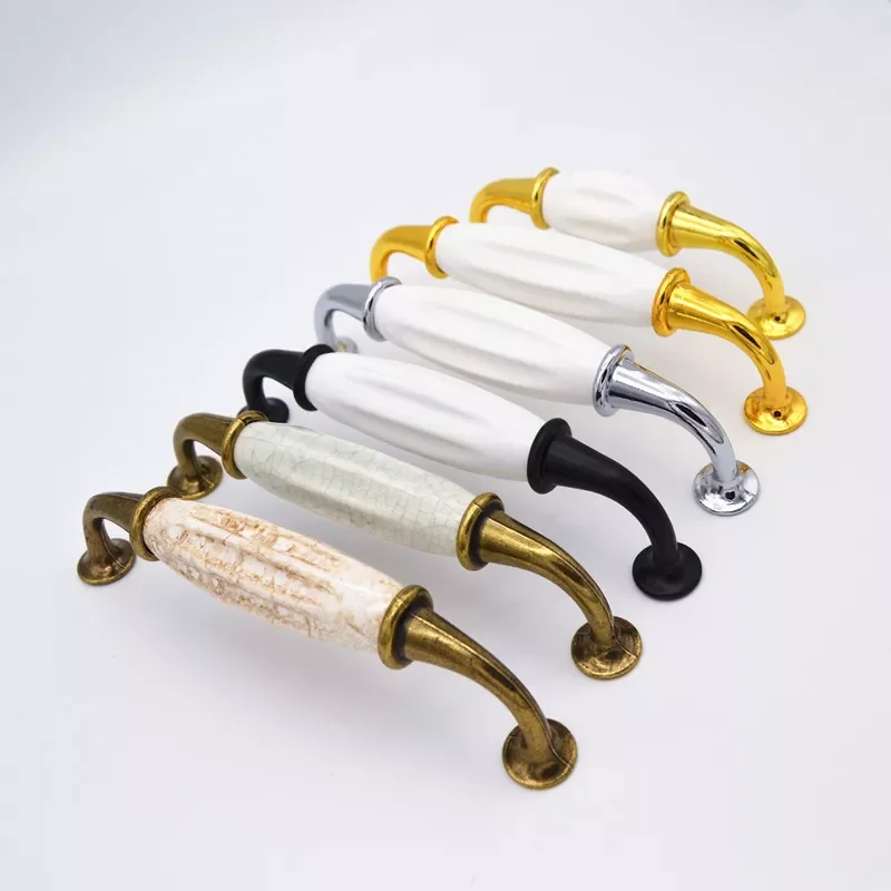 

Ceramic Furniture Handles Drawer Pulls Closet Handle Kitchen Cabinet Handles Gold