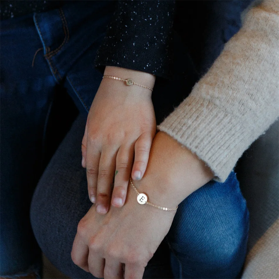 Orazio Custom Name Stainless Steel Bracelet 14k Gold Personalized Letter Wristband Italian Charm Jewelry Dropshipping Suppliers