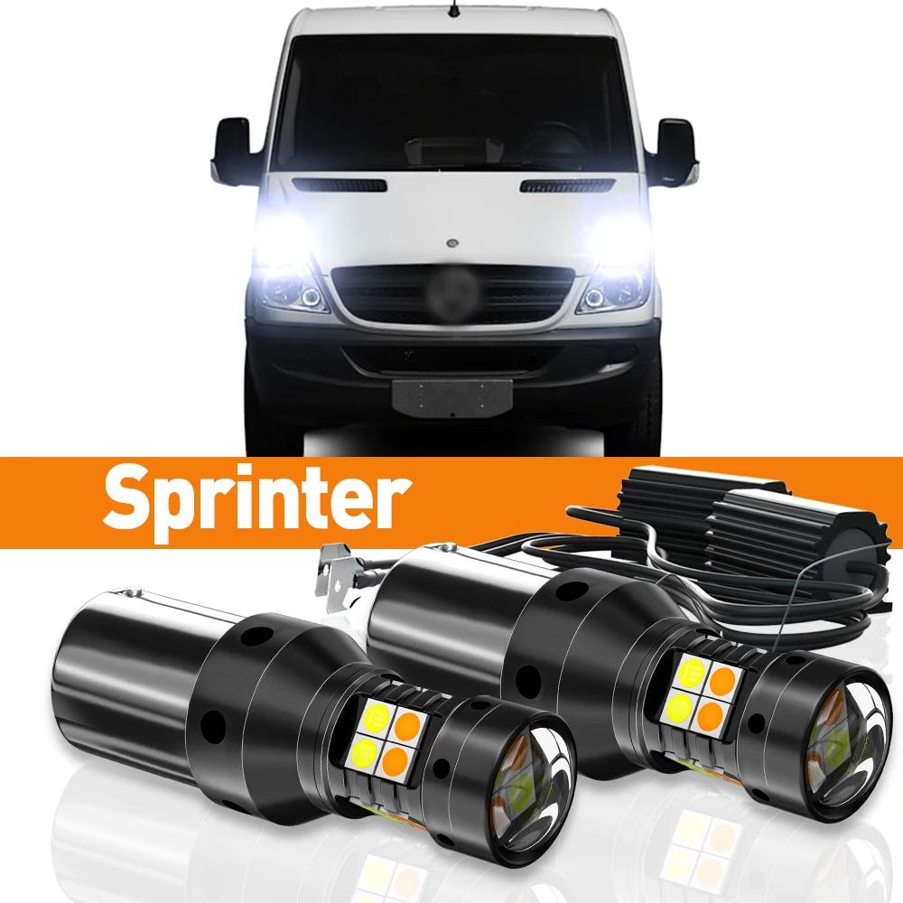 

2x LED Dual Mode Turn Signal+Daytime Running Light DRL For Mercedes Sprinter B901 B902 B906 B907 B910 B903 B904 B905 Accessories